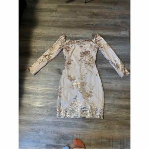 Nude/Rose gold cocktail dress